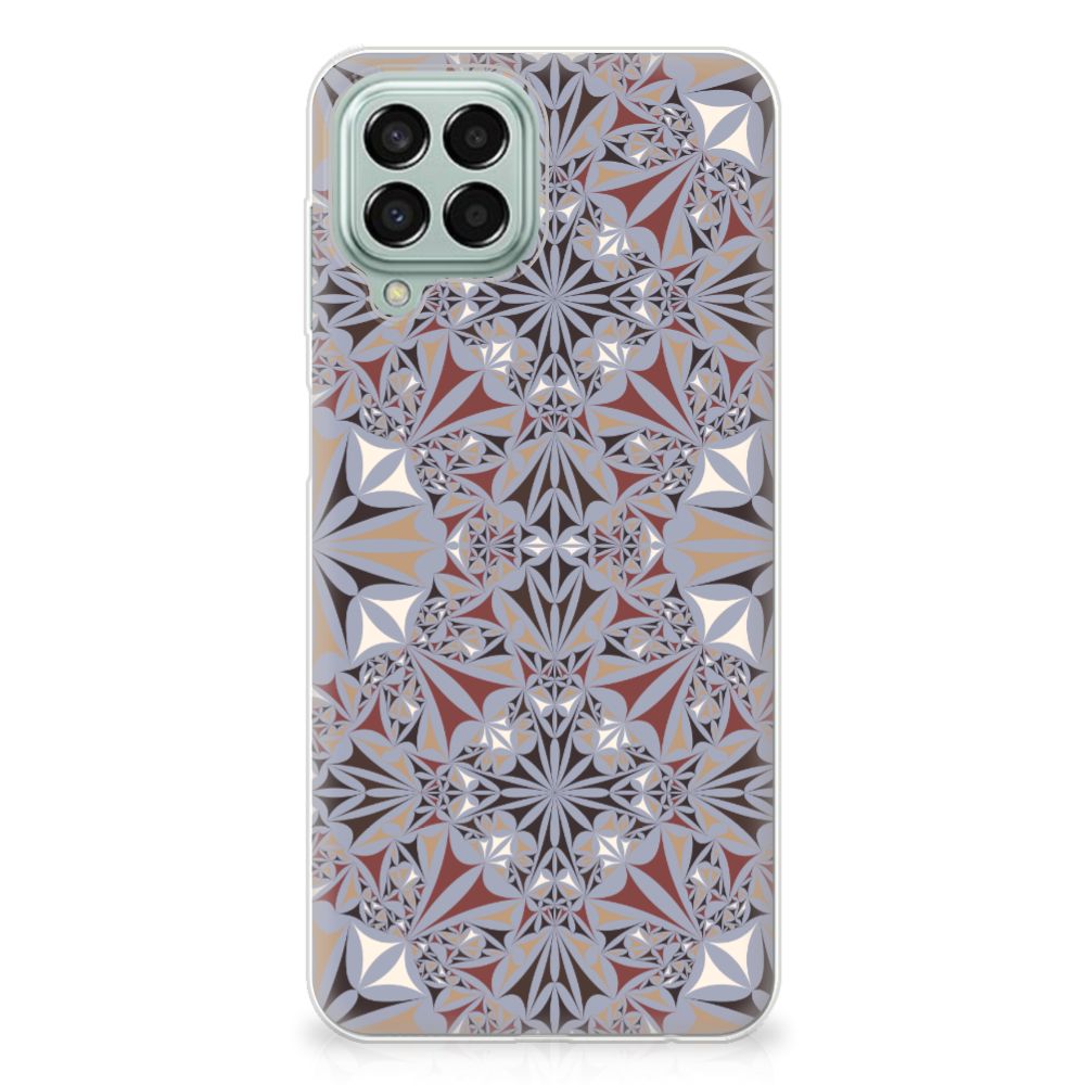 Samsung Galaxy M33 TPU Siliconen Hoesje Flower Tiles