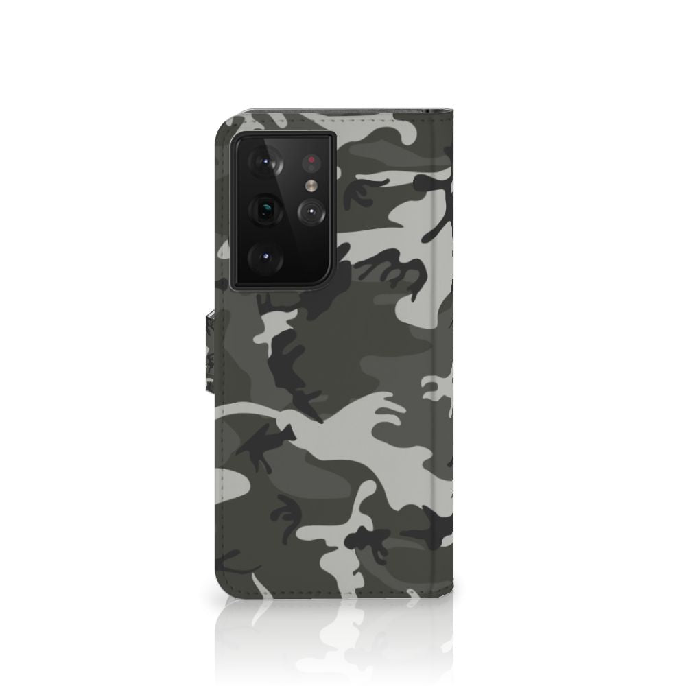 Samsung Galaxy S21 Ultra Telefoon Hoesje Army Light