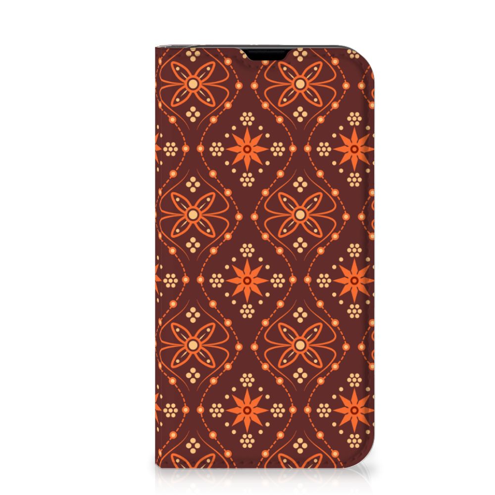iPhone 13 Mini Hoesje met Magneet Batik Brown - B2C Telecom