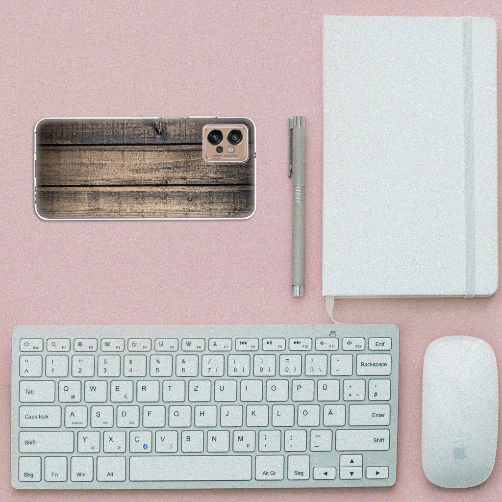 Motorola Moto G32 Bumper Hoesje Steigerhout B2C Telecom