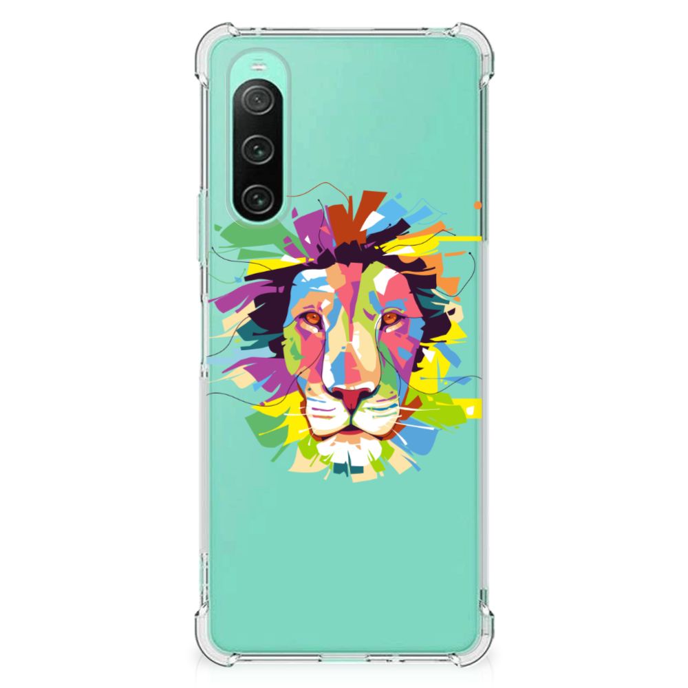 Sony Xperia 10 V Stevig Bumper Hoesje Lion Color