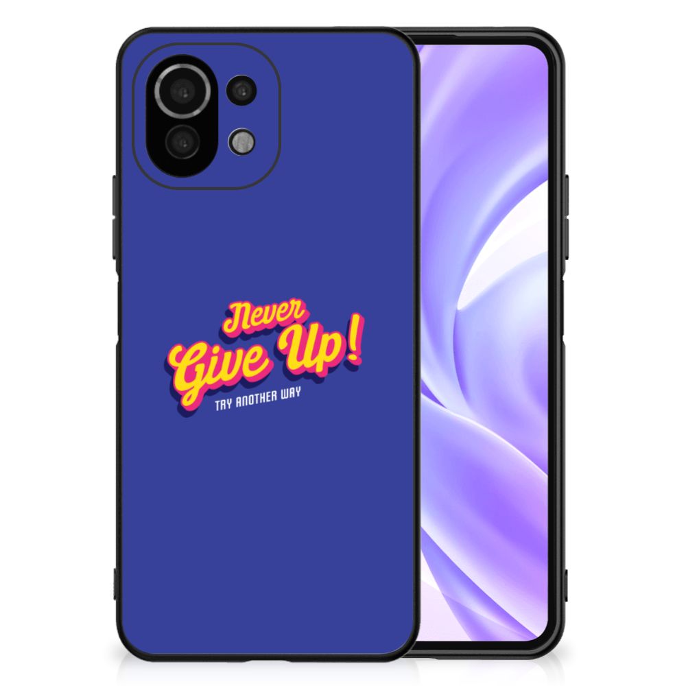 Xiaomi 11 Lite 5G NE | Mi 11 Lite Telefoon Hoesje met tekst Never Give Up