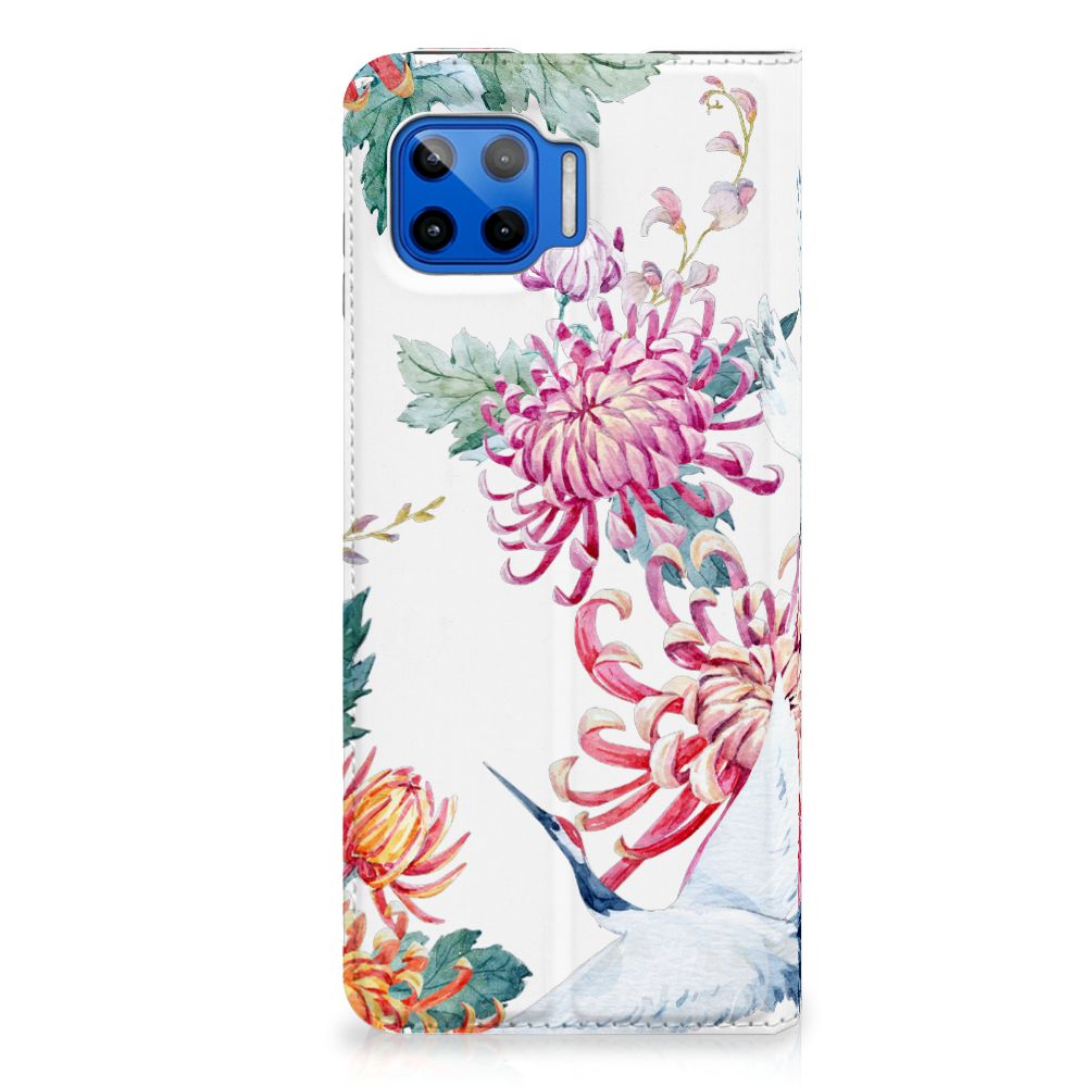 Motorola Moto G 5G Plus Hoesje maken Bird Flowers - B2C Telecom
