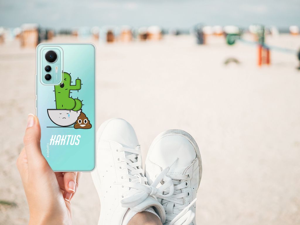 Xiaomi 12 Lite Telefoonhoesje met Naam Cactus Poo B2C Telecom
