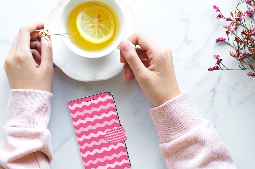 Samsung Galaxy S7 Edge Telefoon Hoesje Waves Pink