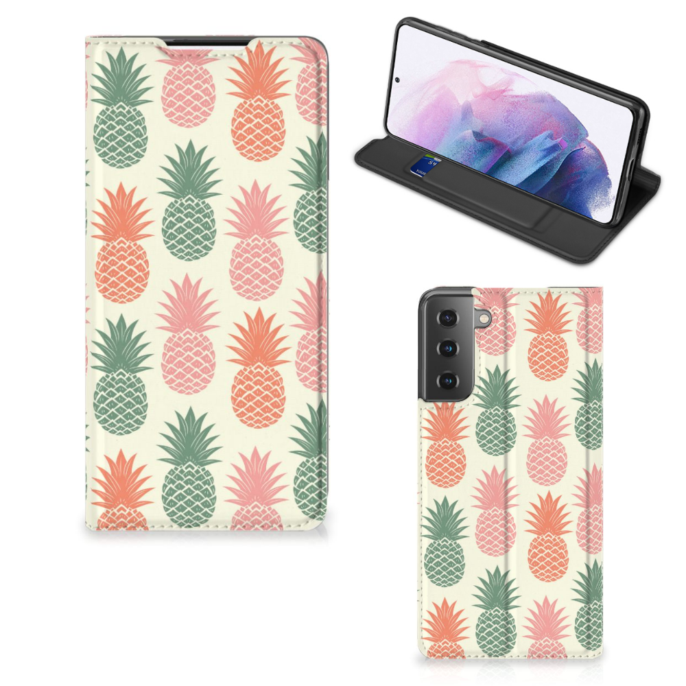 Samsung Galaxy S21 Plus Flip Style Cover Ananas - B2C Telecom