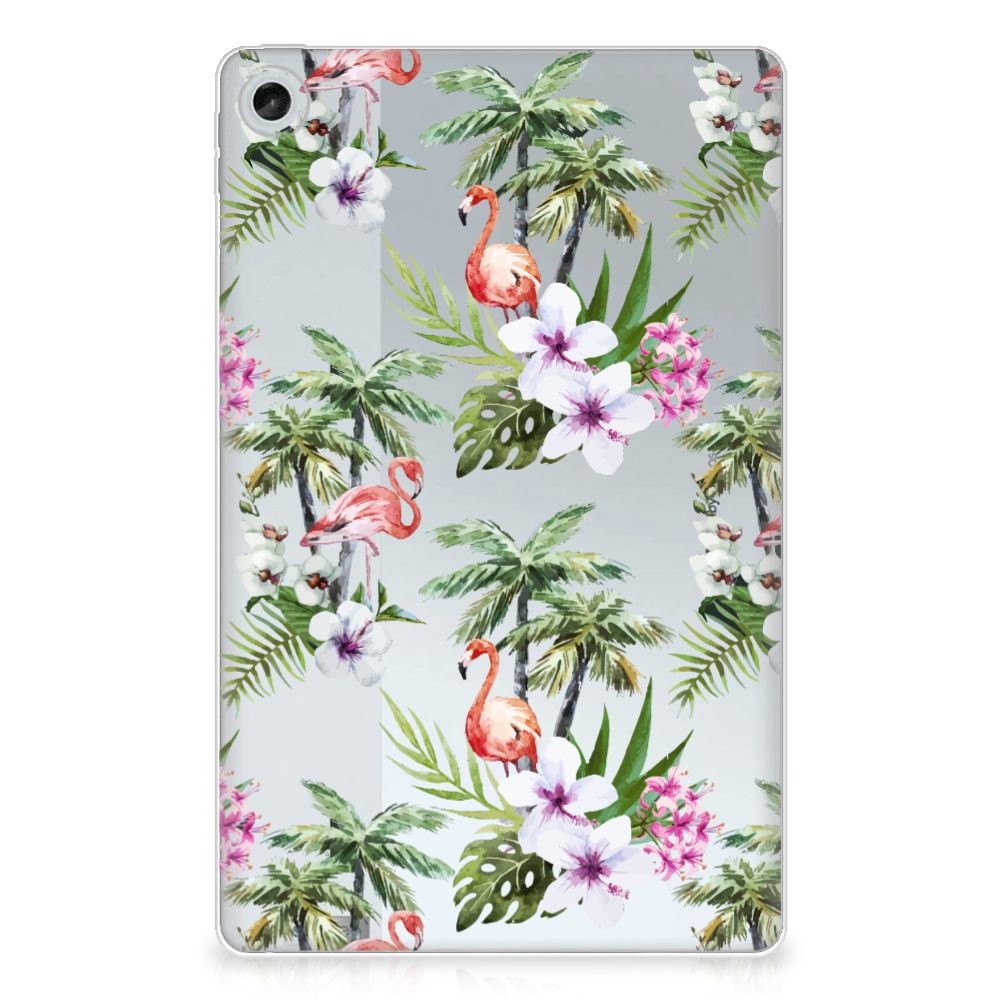 Lenovo Tab M10 Plus (3e generatie) Back Case Flamingo Palms - B2C Telecom