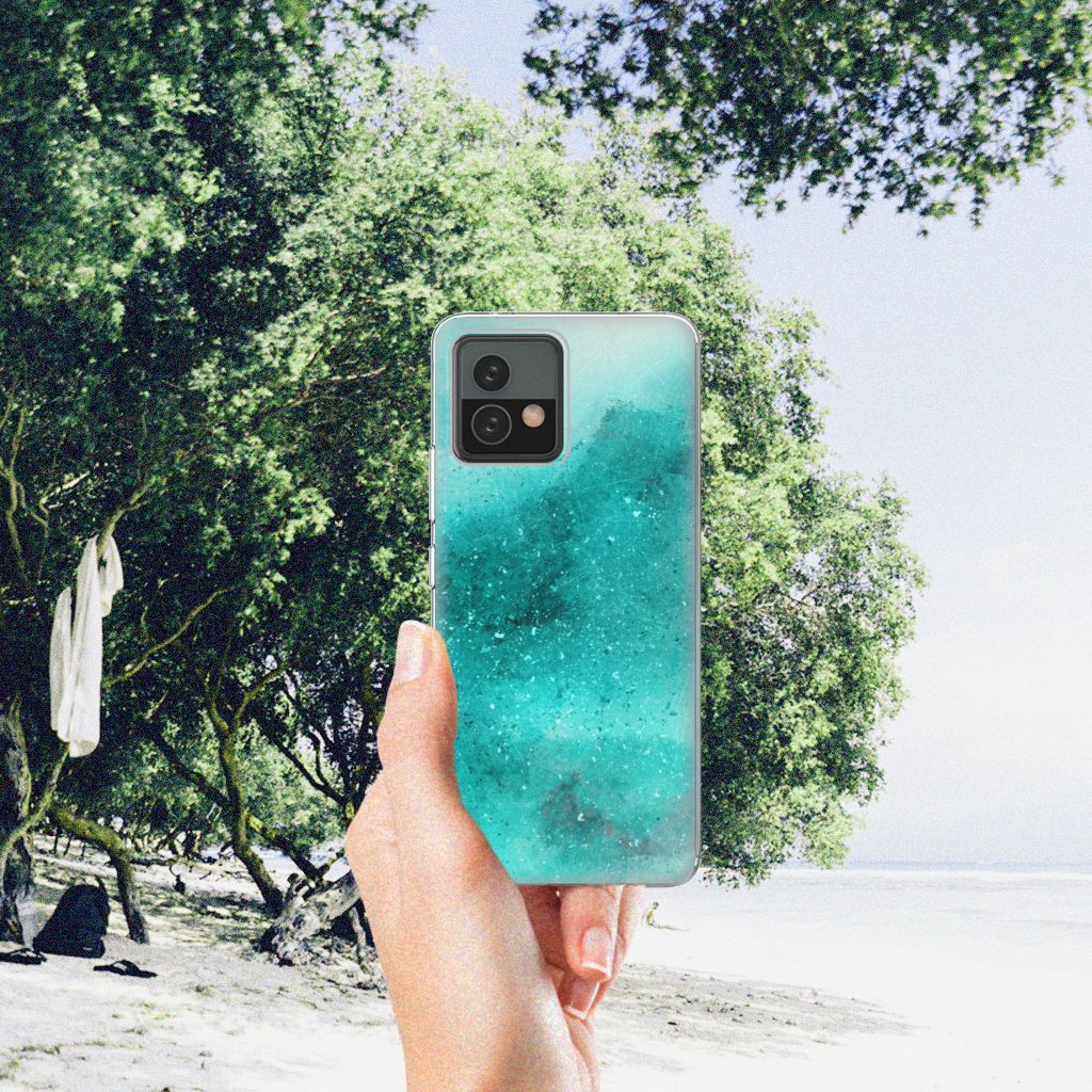 Hoesje maken Motorola Moto G72 Painting Blue B2C Telecom