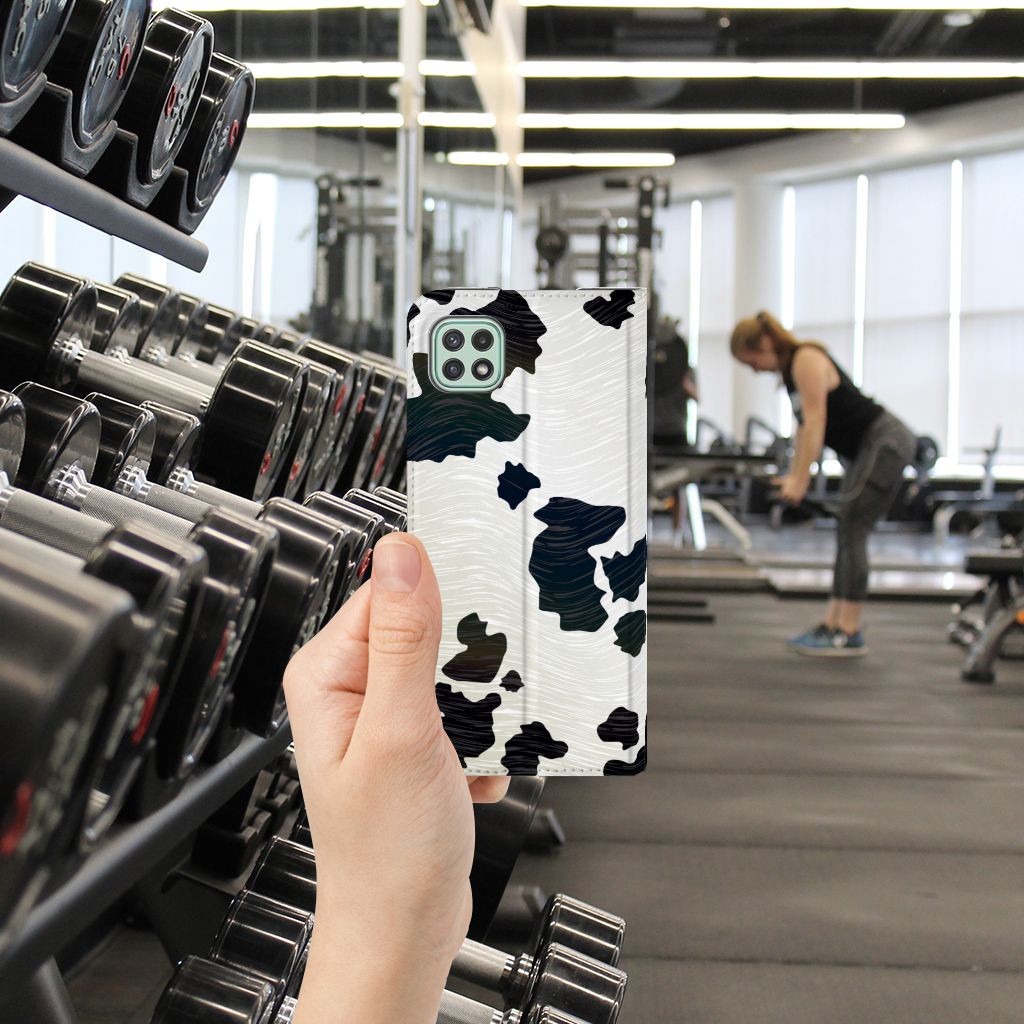 Samsung Galaxy A22 5G Hoesje maken Koeienvlekken - B2C Telecom