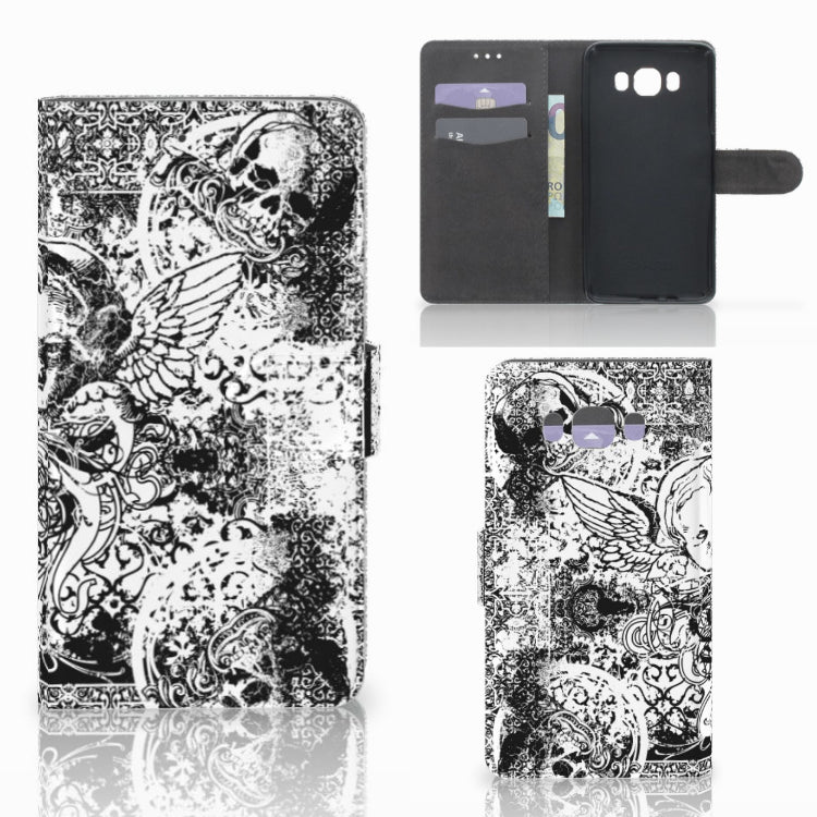 Telefoonhoesje met Naam Samsung Galaxy J7 2016 Skulls Angel