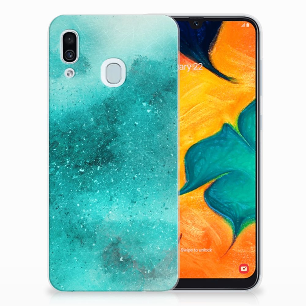 Hoesje maken Samsung Galaxy A30 Painting Blue