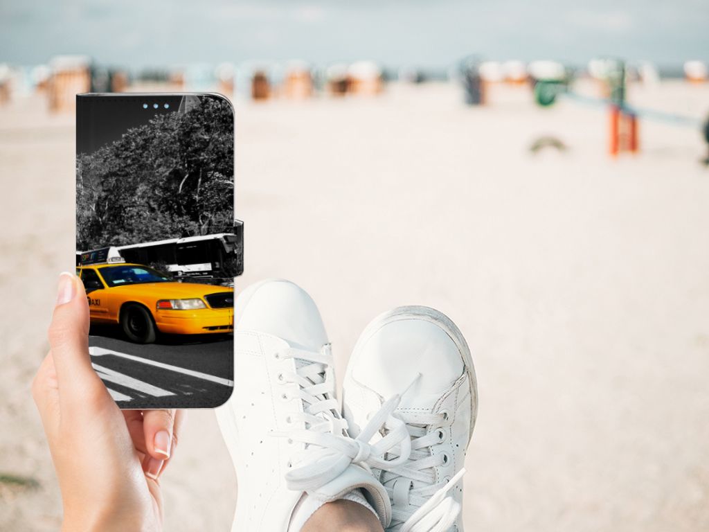Huawei P40 Lite Flip Cover New York Taxi