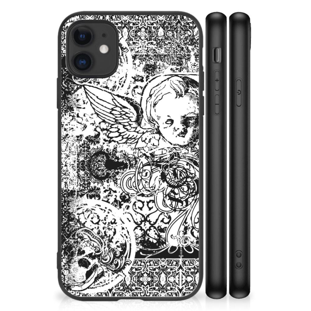 Telefoonhoesje iPhone 11 Skulls Angel met skulls en engel ontwerp en zwarte randen voor Apple iPhone 11.
