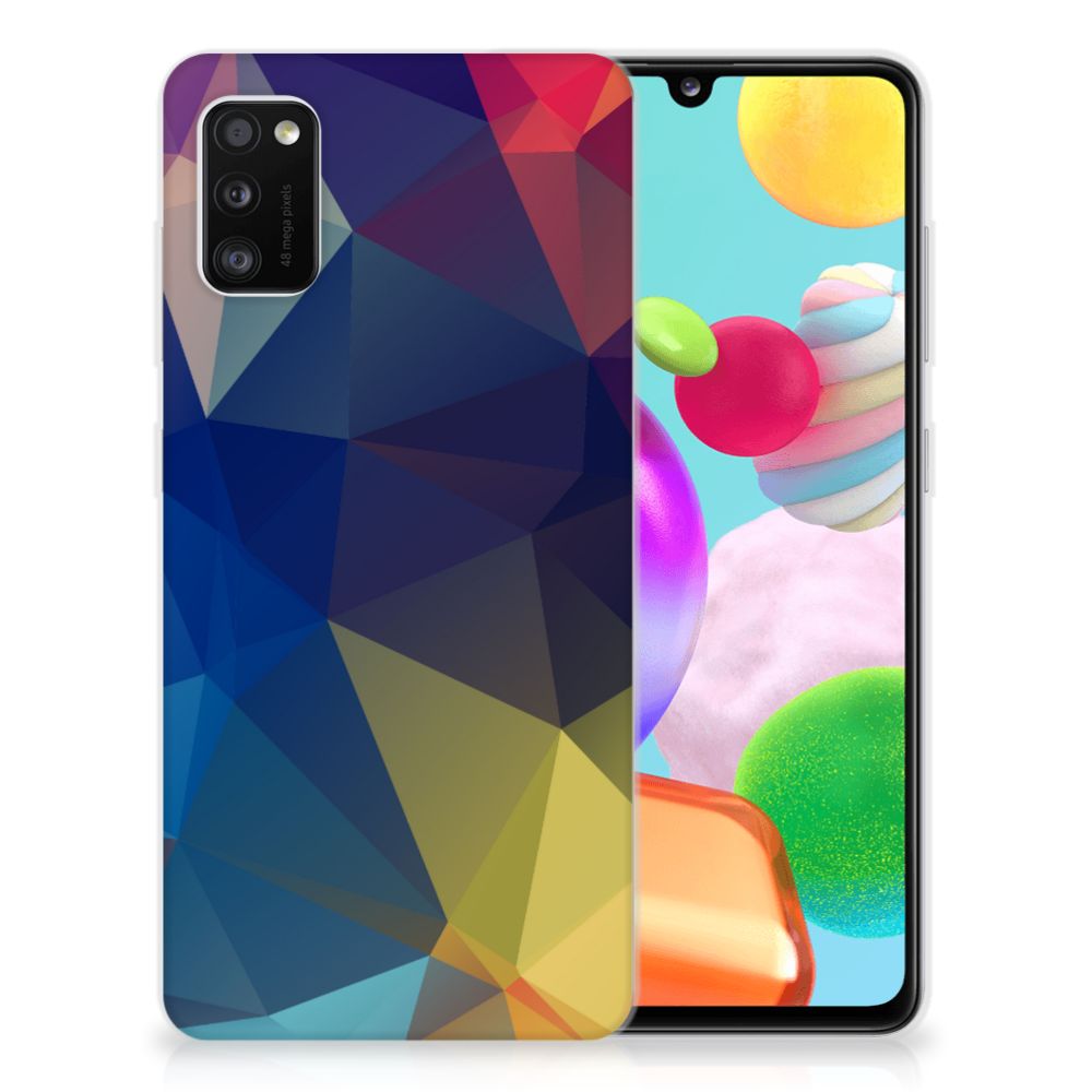 Samsung Galaxy A41 TPU Hoesje Polygon Dark