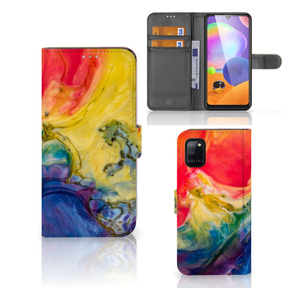 Hoesje Samsung Galaxy A31 Watercolor Dark