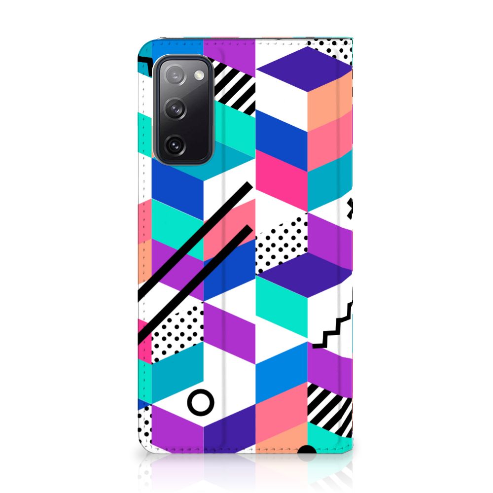 Samsung Galaxy S20 FE Stand Case Blokken Kleurrijk - B2C Telecom
