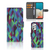 Samsung Galaxy A73 5G Book Case Abstract Green Blue