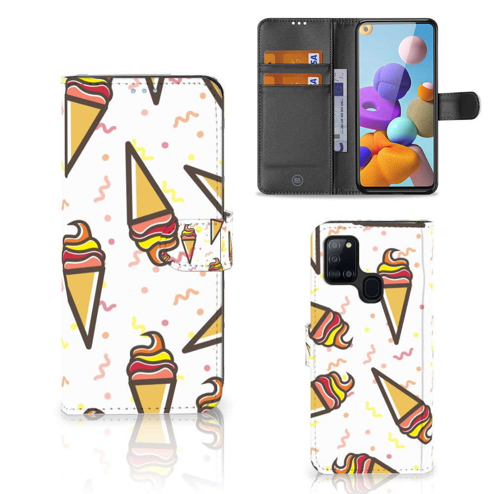 Samsung Galaxy A21s Book Cover Icecream