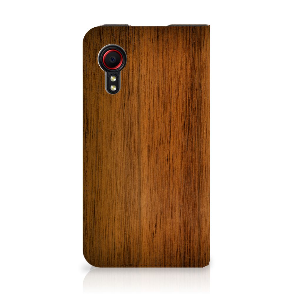 Samsung Galaxy Xcover 5 Book Wallet Case Donker Hout - B2C Telecom