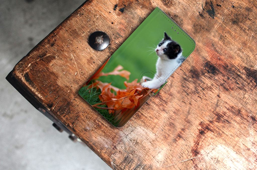 Samsung Galaxy S21 Plus Telefoonhoesje met Pasjes Kitten