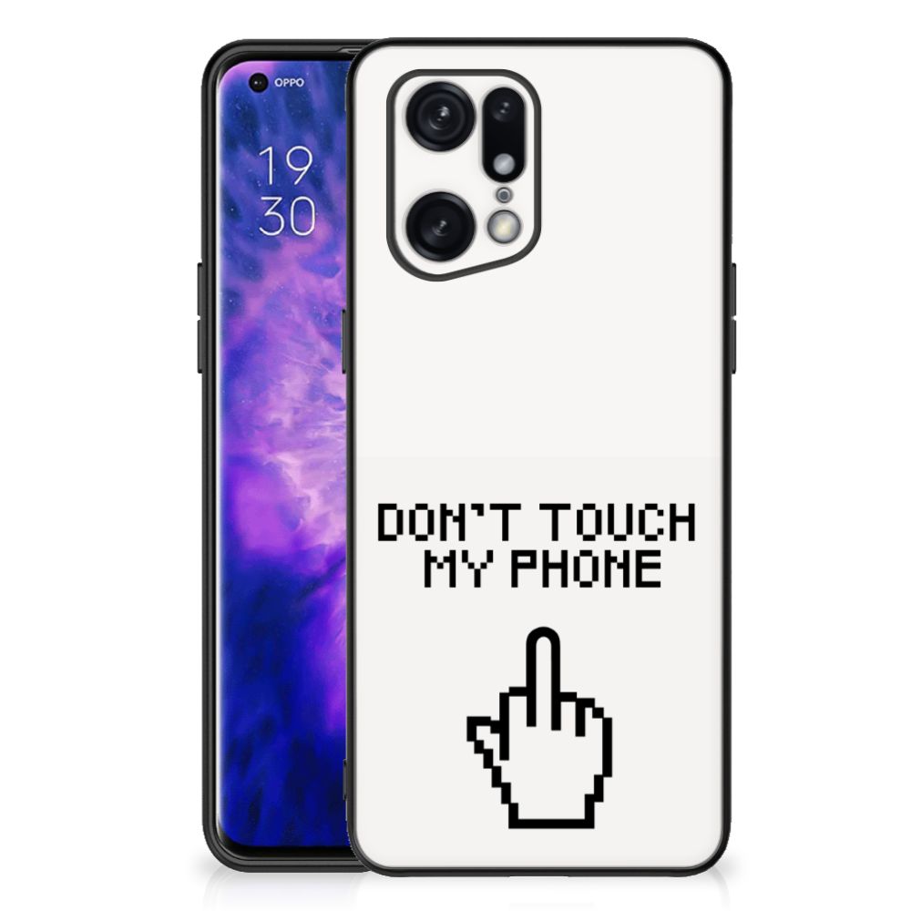 OPPO Find X5 Pro Telefoon Hoesje Finger Don't Touch My Phone
