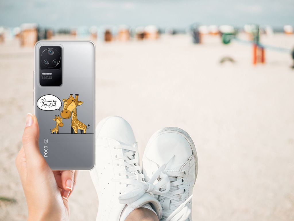 Xiaomi Poco F4 Telefoonhoesje met Naam Giraffe