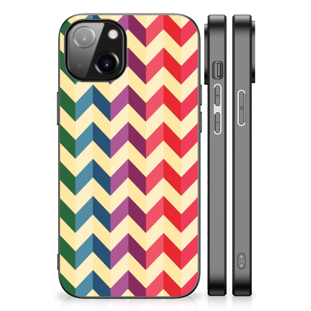 Apple iPhone 13/14 Back Case Zigzag Multi Color