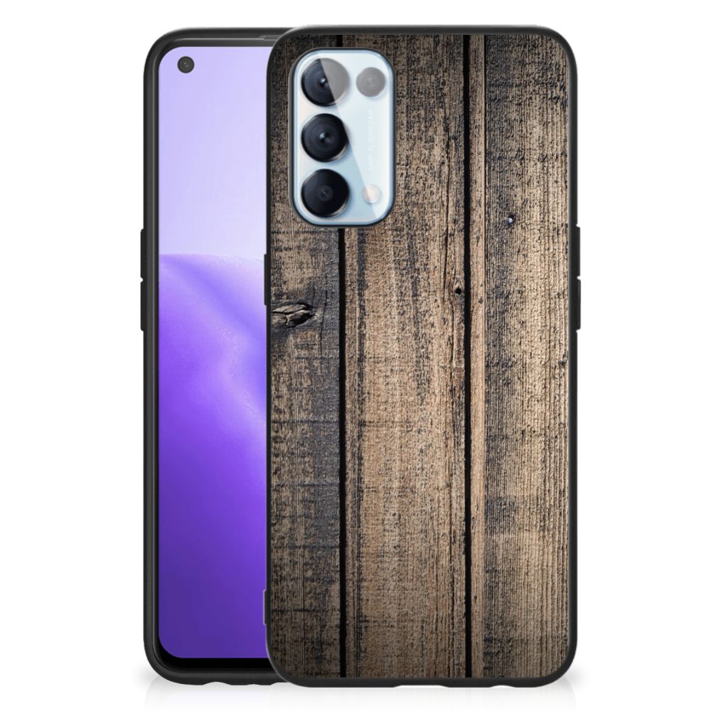 OPPO Reno5 5G | Find X3 Lite Houten Print Telefoonhoesje Steigerhout