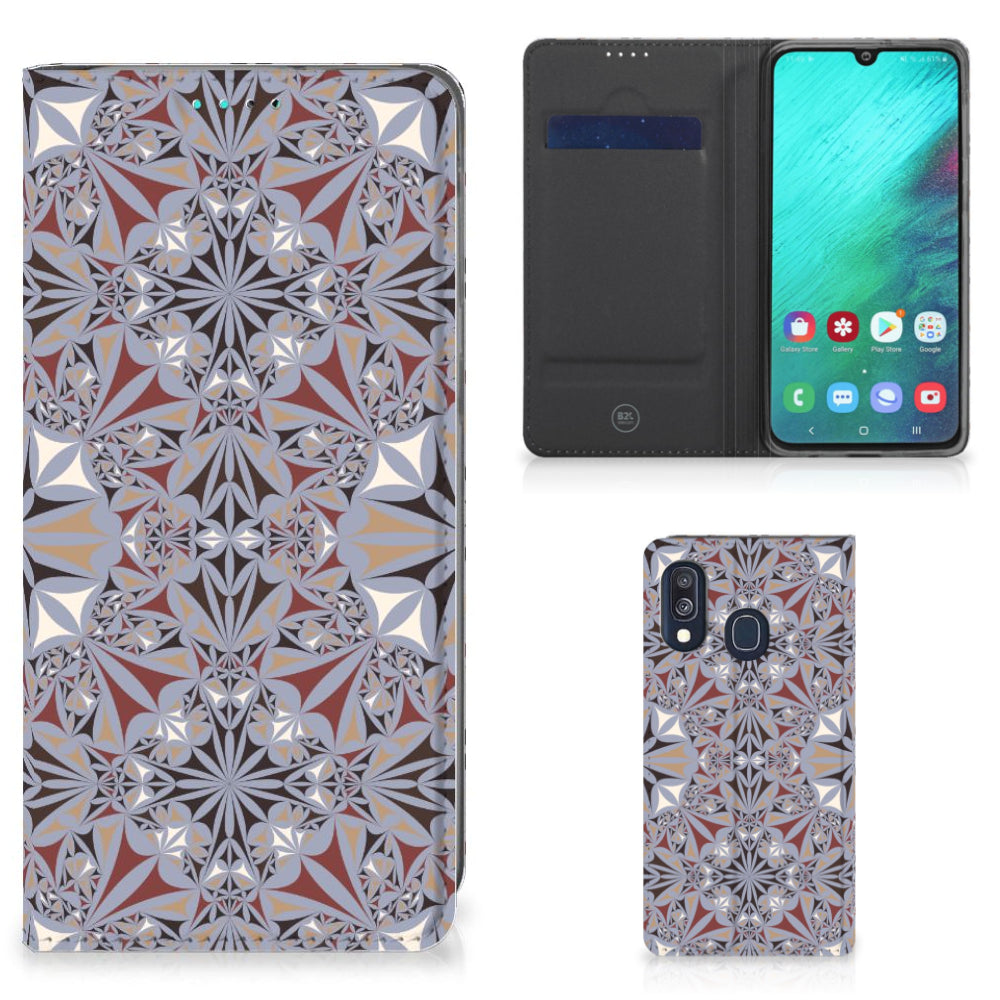 Samsung Galaxy A40 Standcase Flower Tiles