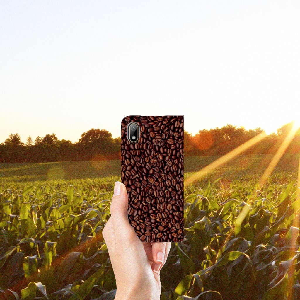 Huawei Y5 (2019) Flip Style Cover Koffiebonen