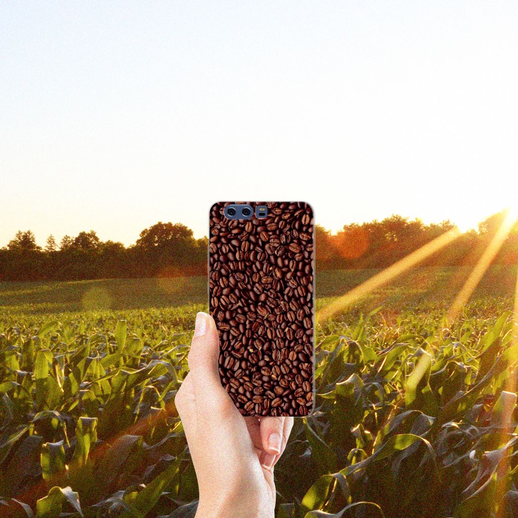 Huawei P10 Plus Siliconen Case Koffiebonen