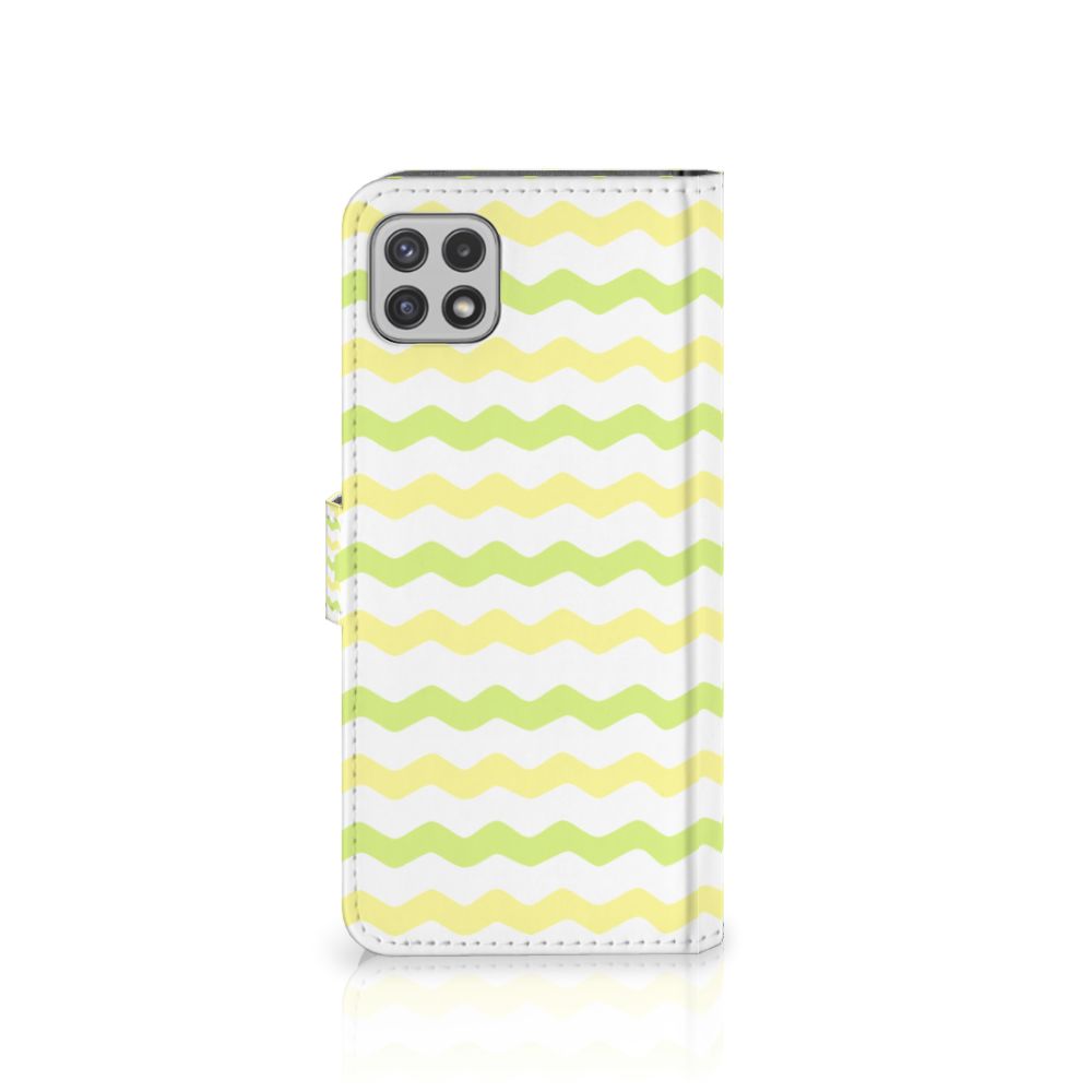 Samsung Galaxy A22 5G Telefoon Hoesje Waves Yellow