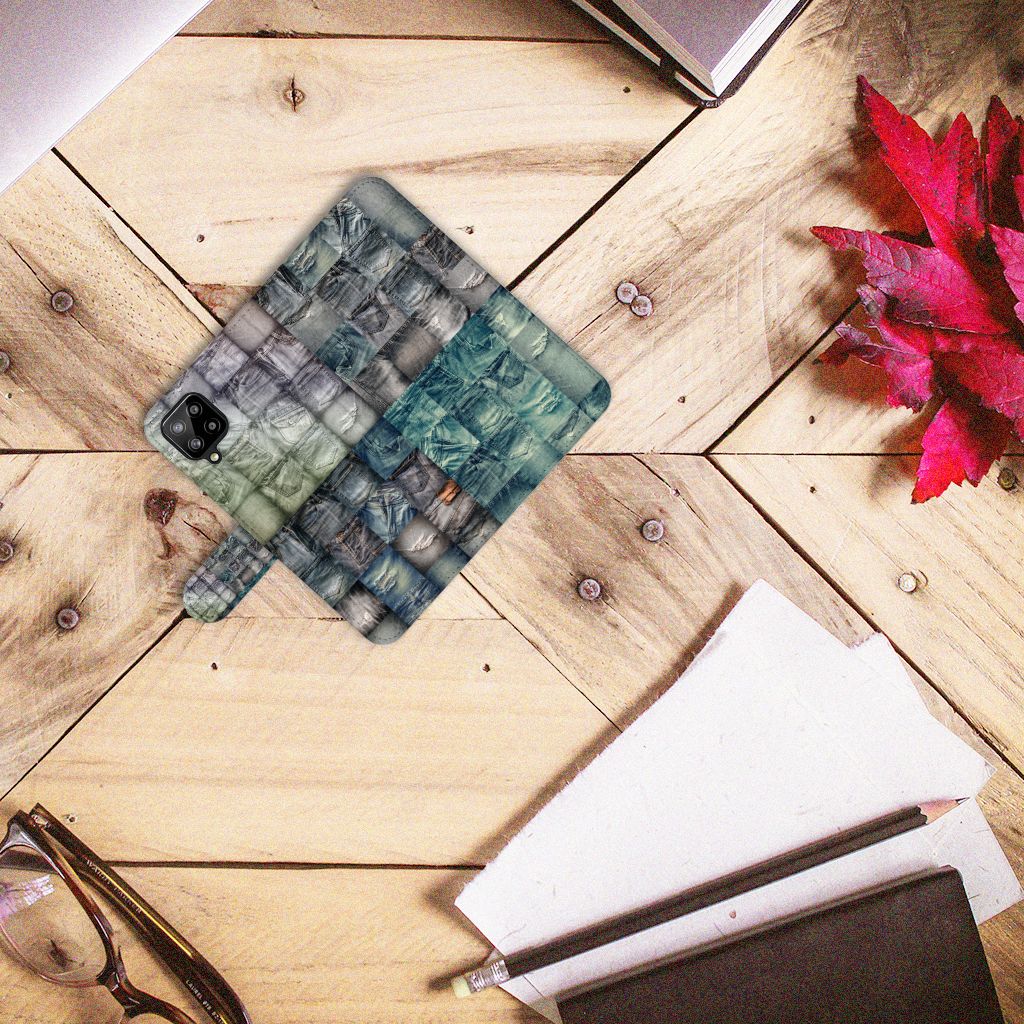 Wallet Case met Pasjes Samsung Galaxy A12 Spijkerbroeken