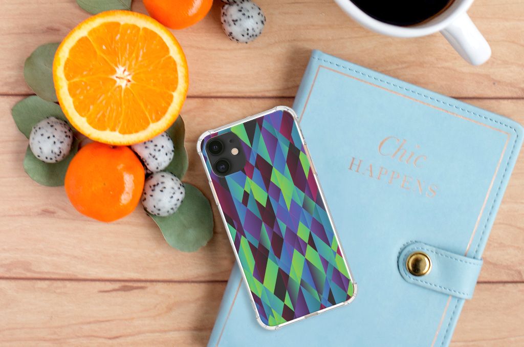 Apple iPhone 11 Shockproof Case Abstract Green Blue