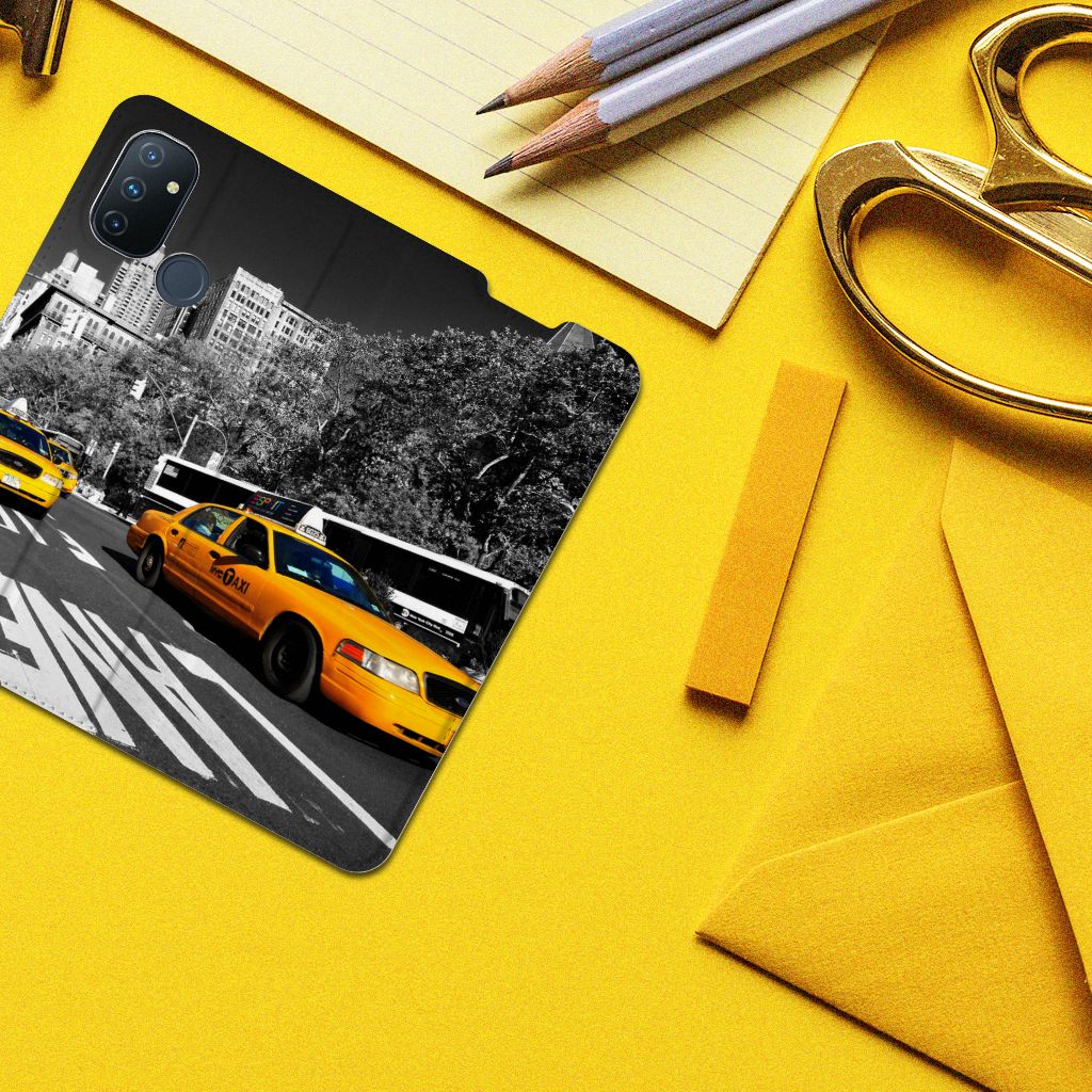 OnePlus Nord N100 Book Cover New York Taxi - B2C Telecom