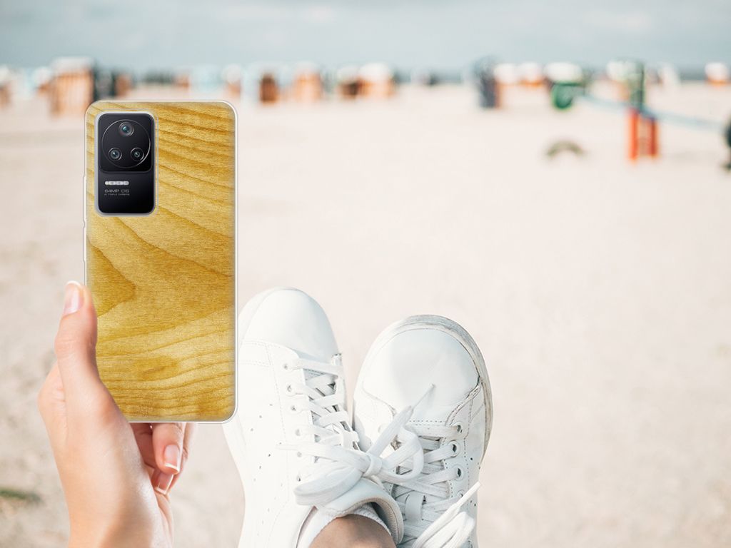 Xiaomi Poco F4 Bumper Hoesje Licht Hout