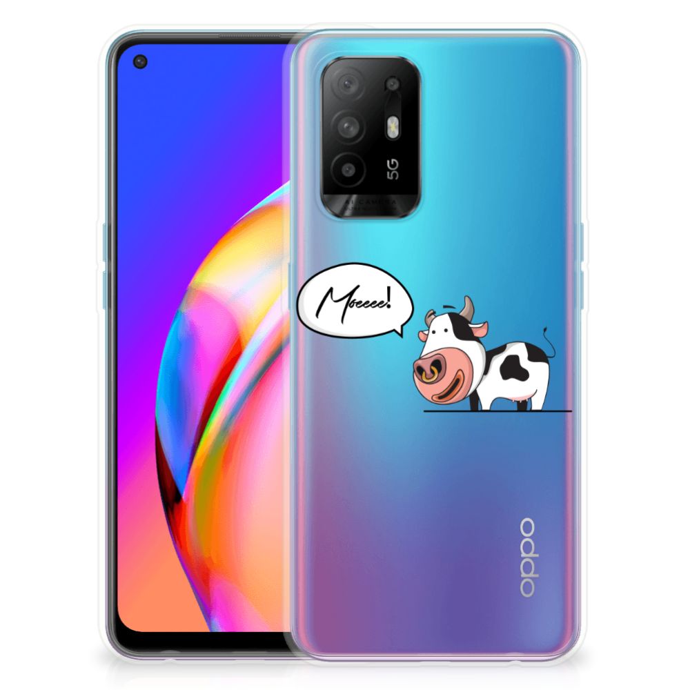 OPPO A94 5G | Reno5 Z Telefoonhoesje met Naam Cow