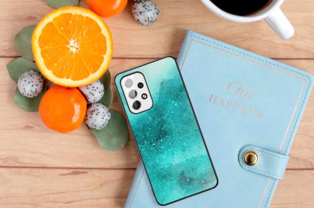 Kleurrijke Telefoonhoesje Samsung Galaxy A73 Painting Blue B2C Telecom