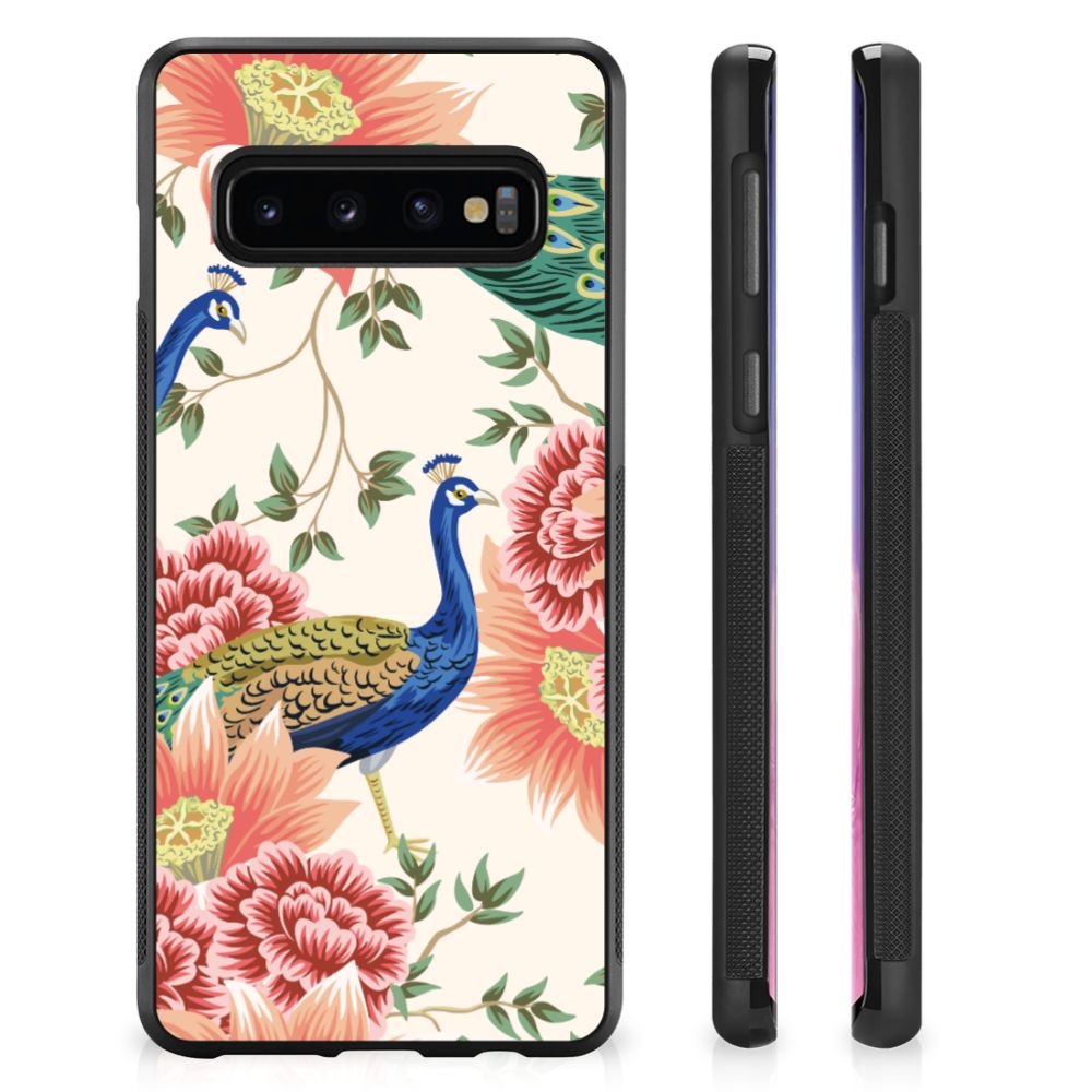 Back Cover voor Samsung Galaxy S10+ Pink Peacock