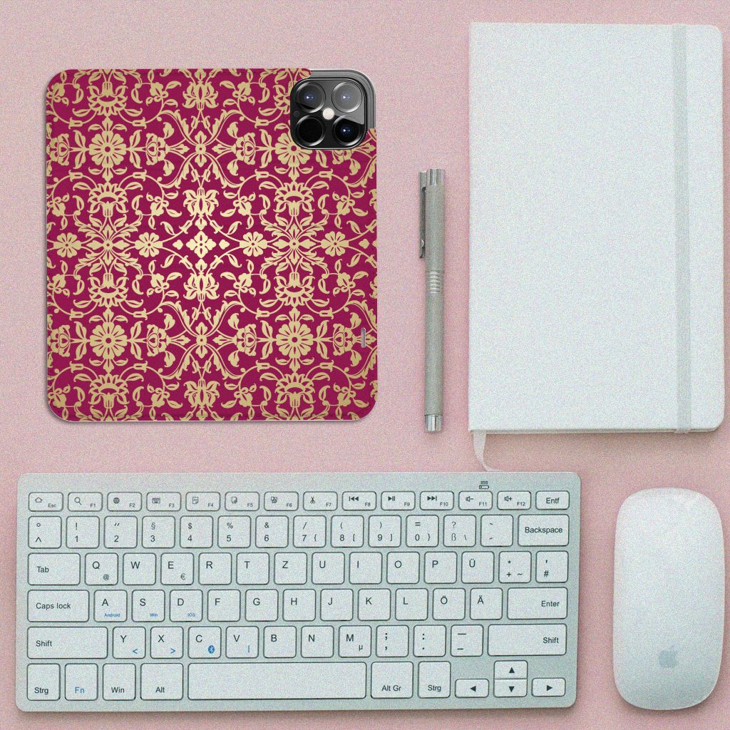 Telefoon Hoesje iPhone 12 Pro Max Barok Pink - B2C Telecom