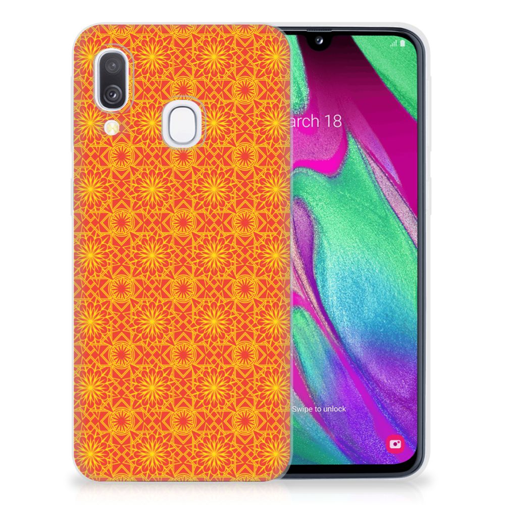 Samsung Galaxy A40 TPU bumper Batik Oranje