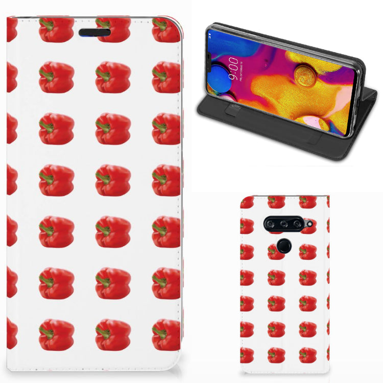 LG V40 Thinq Flip Style Cover Paprika Red