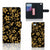 Huawei Ascend P8 Lite Hoesje Gouden Bloemen