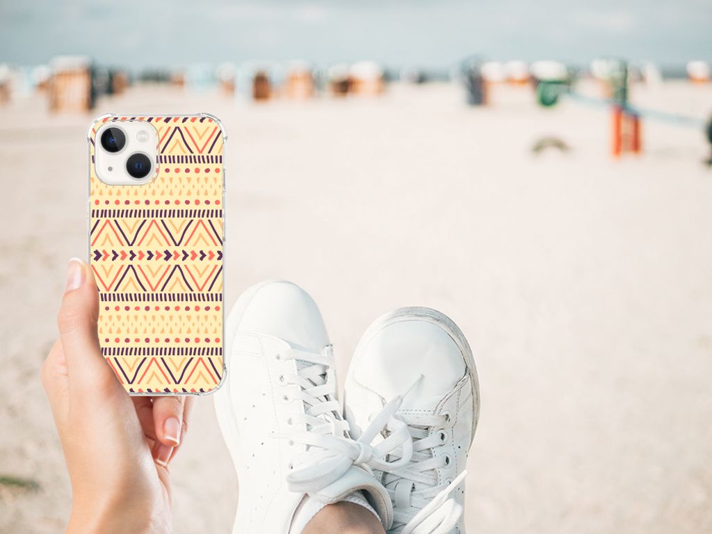 iPhone 13 Doorzichtige Silicone Hoesje Aztec Yellow B2C Telecom