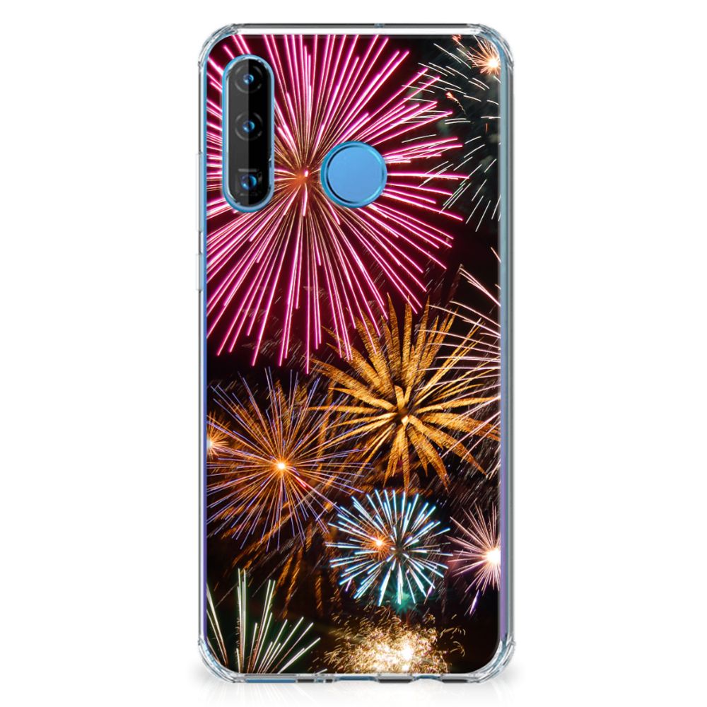 Huawei P30 Lite Anti Shock Bumper Case Vuurwerk