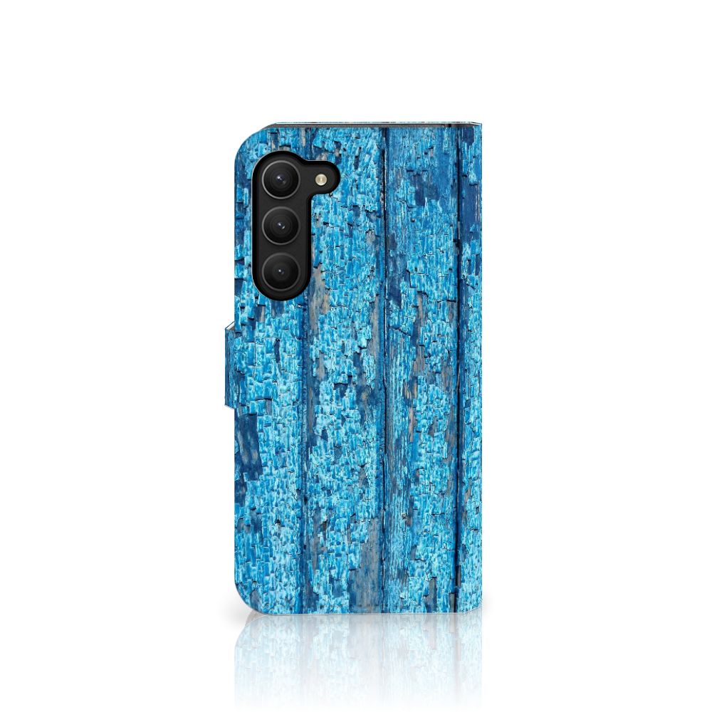 Samsung Galaxy S23 Plus Book Style Case Wood Blue