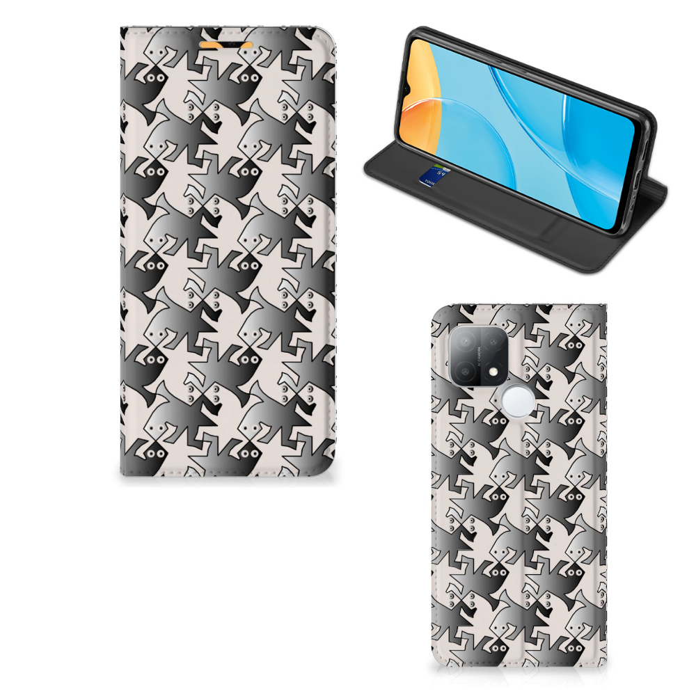 OPPO A15 Hoesje maken Salamander Grey - B2C Telecom