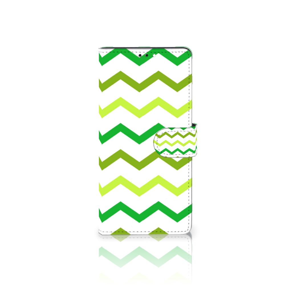 Xiaomi Redmi Note 10 Pro Telefoon Hoesje Zigzag Groen