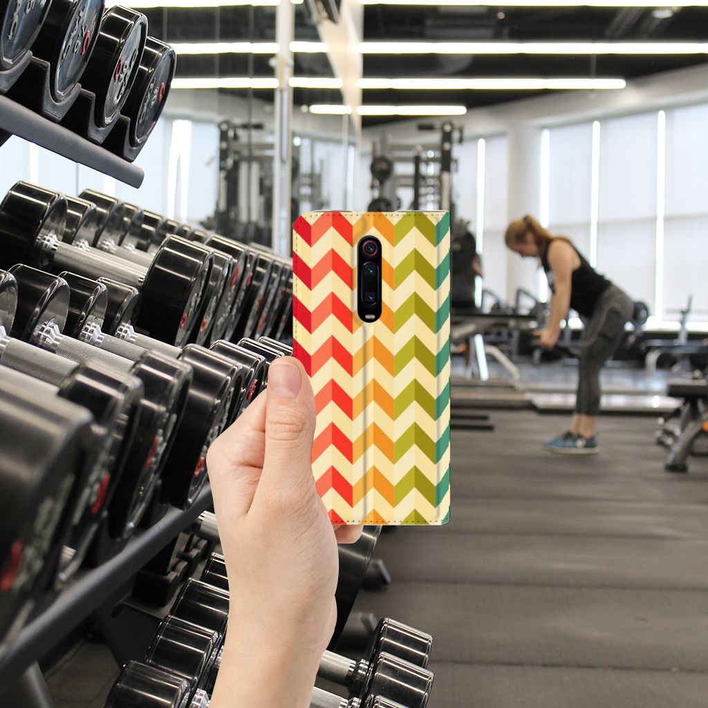 Xiaomi Redmi K20 Pro Hoesje met Magneet Zigzag Multi Color - B2C Telecom