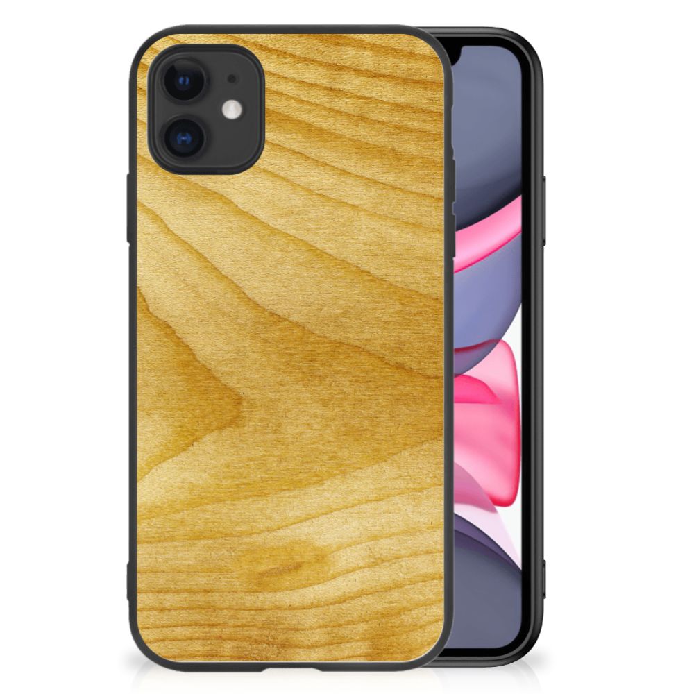 iPhone 11 Houten Print Telefoonhoesje Licht Hout